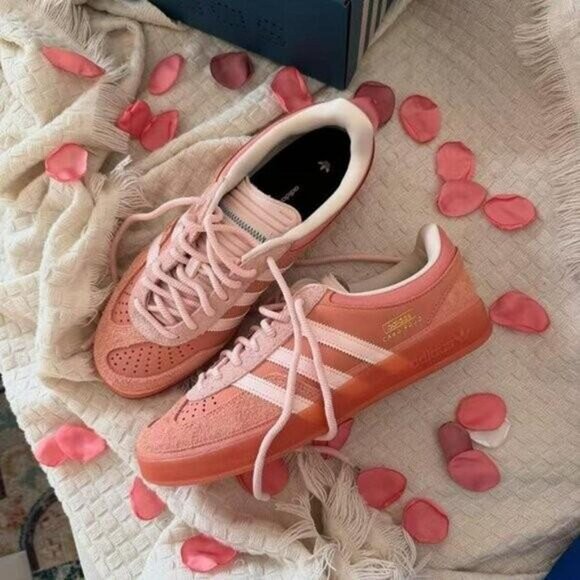 Adidas Women's Sneakers - Coral and Beige Bunny x Gazelle Indoor "Cabo Rojo" - Picture 6 of 6